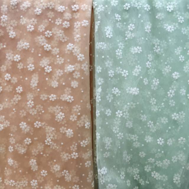 六叶小花网布网纱布服装饰品头饰面料