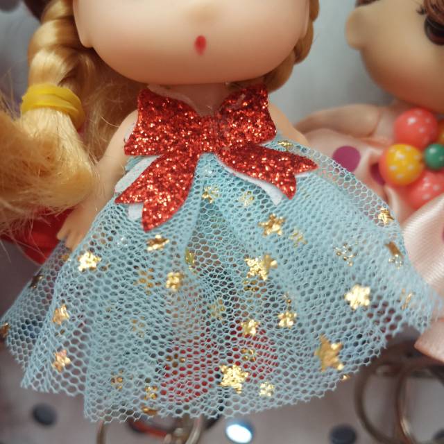 Confused Doll Keychain Cute Princess Girl Bag Specification drawing
