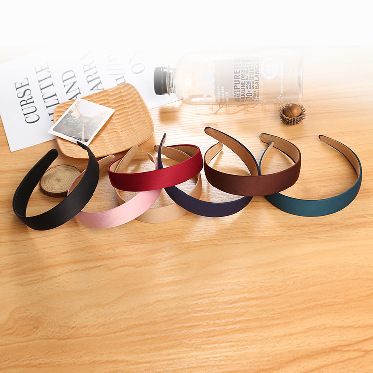 1.5CM plastic fabric patch full hair band DIY accessory details Picture