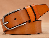 厂家直销男士商务休闲耐用柔软时尚潮流针扣年轻人黑色腰带