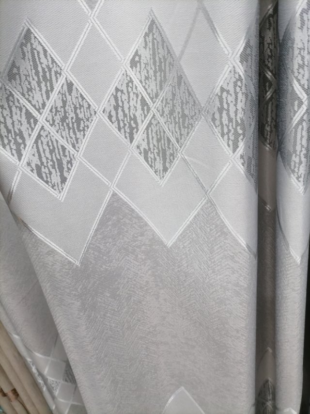 Cotton and linen high-blackout curtain fabric for simple style living room custom heat insulation and sunshade rental bedroom details Picture