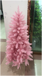 厂家直销普通款粉色尖头圣诞树用料工艺讲究适应于中端客户图