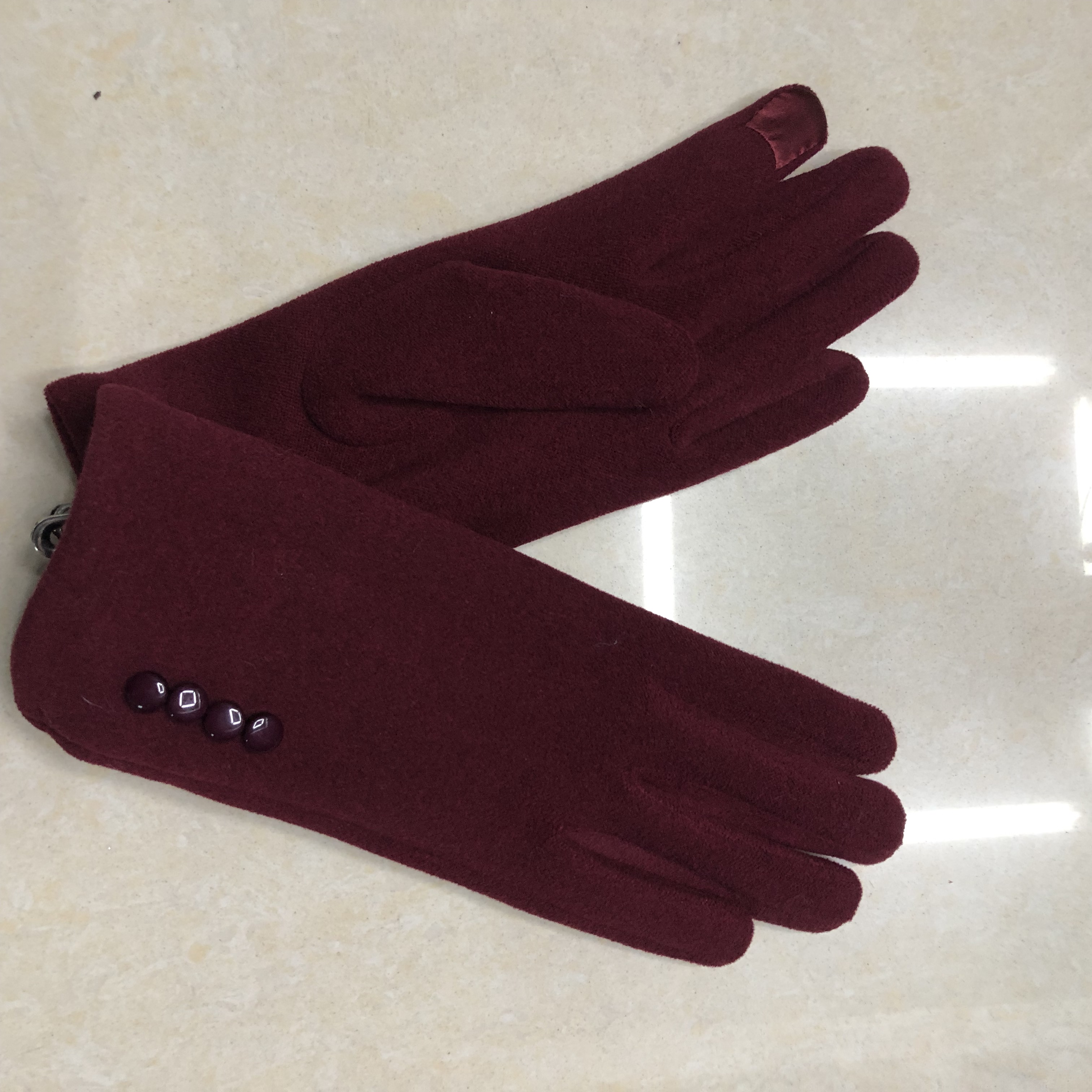 Women's Fall/Winter Touch Screen Gloves Plus Fleece Warm Suede Cute Student Gloves For Cycling Winter Cold Protection