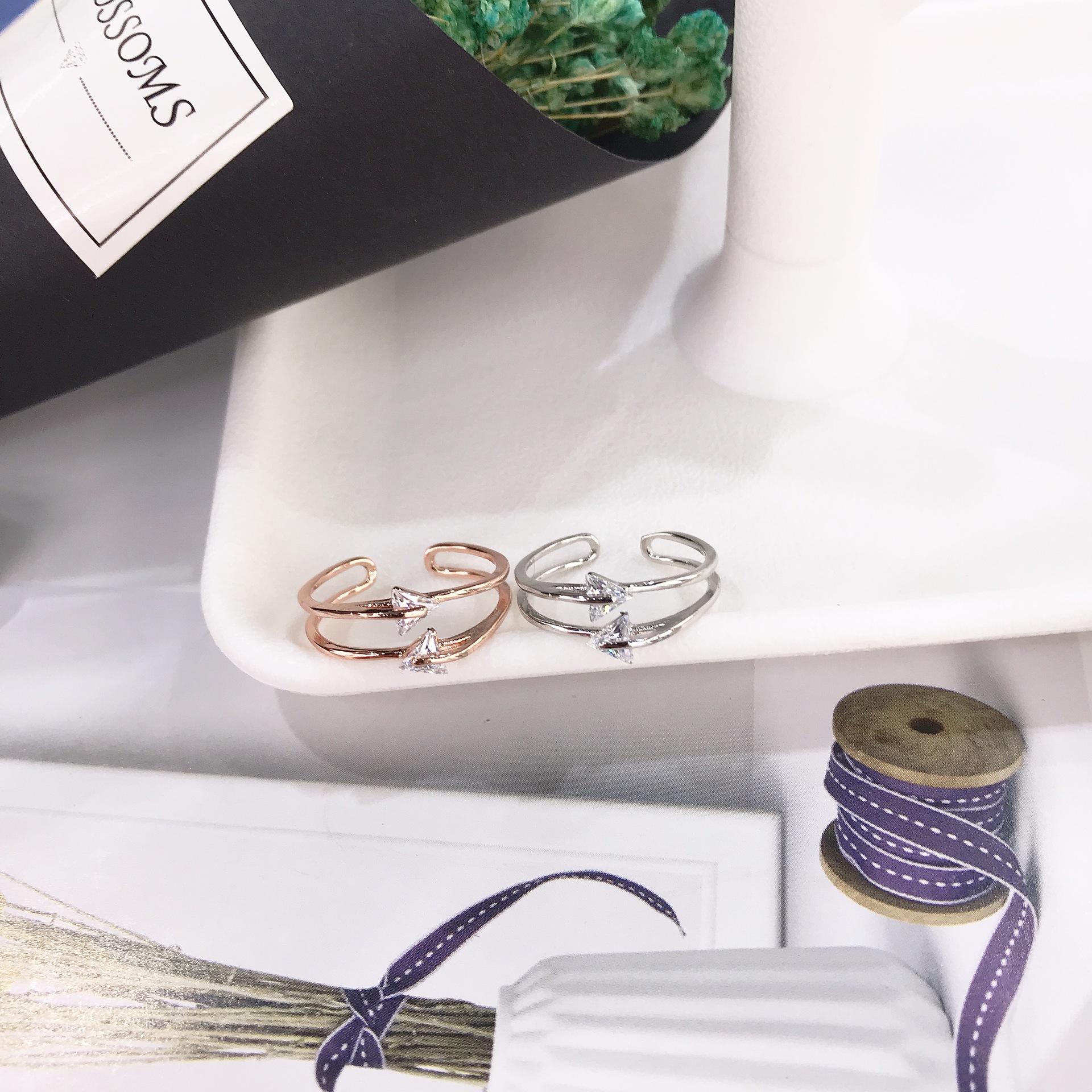 Bestsellers of foreign trade jewelry, cross-border AliExpress, Amazon and wish bestsellers Zircon rings, zircon accessories, girls' jewelry, Xinmingyang details Picture
