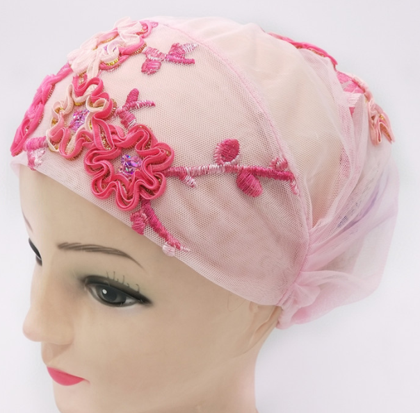 Women's Fashion Trend Goes With Muslim Embroidered Sequin Hijab details Picture
