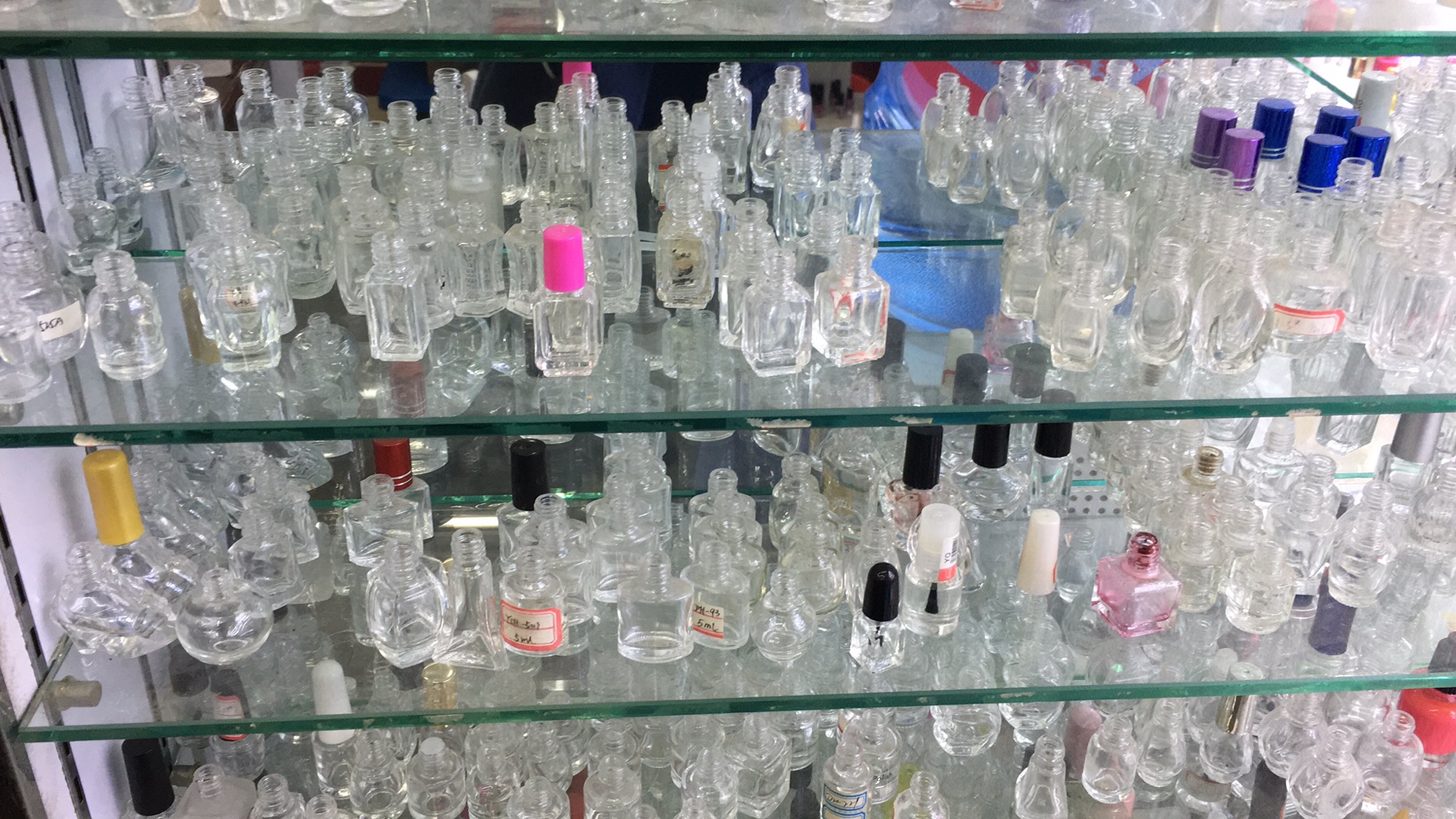指甲油瓶带毛刷液体腮红分装玻璃瓶定制透明美甲瓶化妆品瓶