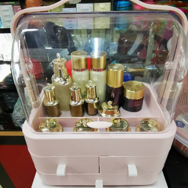 Internet Red Cosmetics Storage Box Dustproof Large Capacity Home Desktop Arrangement Vanity Lipstick Skin Care Shelf
