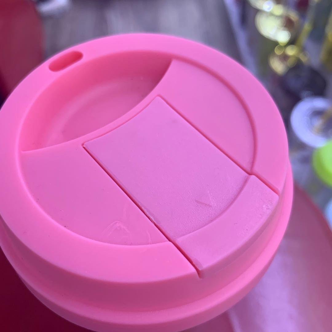 杯子水杯创意杯喝水杯简约时尚带吸管塑料杯粉色盖子详情图3