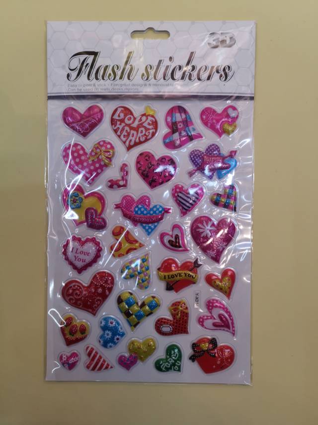 Gold powder bubble paste PVC sticker DIY sticker Wenzhou production thumbnail