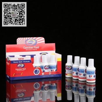 White non-trace, quick drying, environmentally friendly and non-toxic round bottle correction fluid correction fluid thumbnail