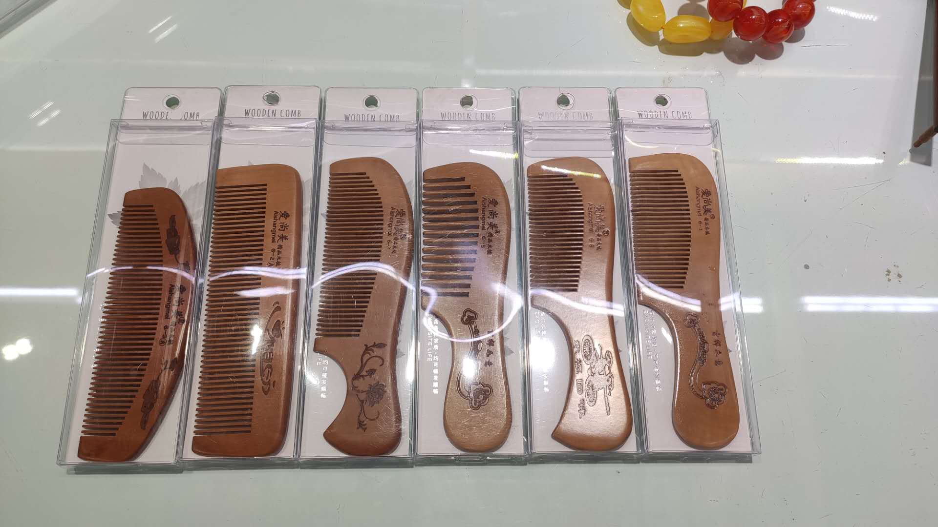 Ai Shang Mei Wood Comb Auspicious Ruyi Wood Comb Exquisite Carved Wood Comb