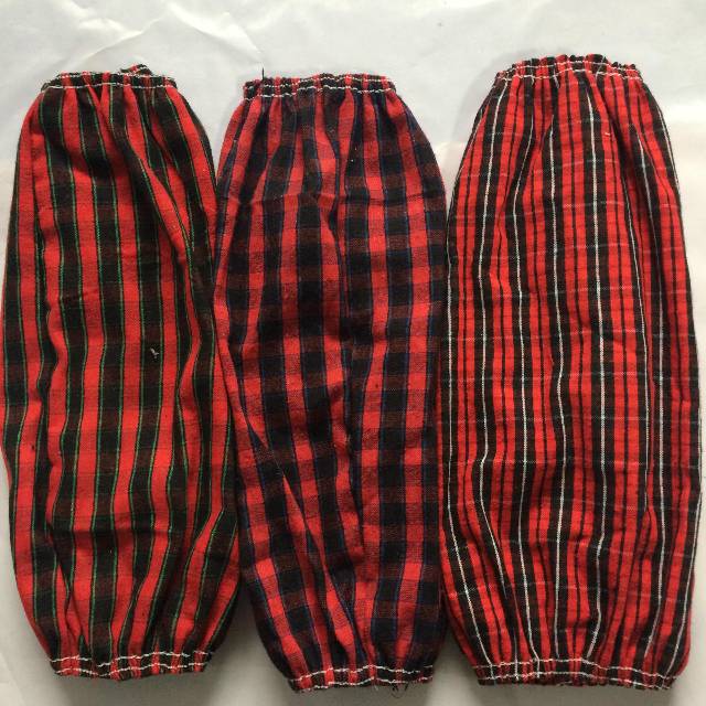 Adult Cotton Plaid Sleeve Female Household Extended Elastic Mouth Wear-Resistant Durable Kitchen Labor Protection Cotton Sleeve