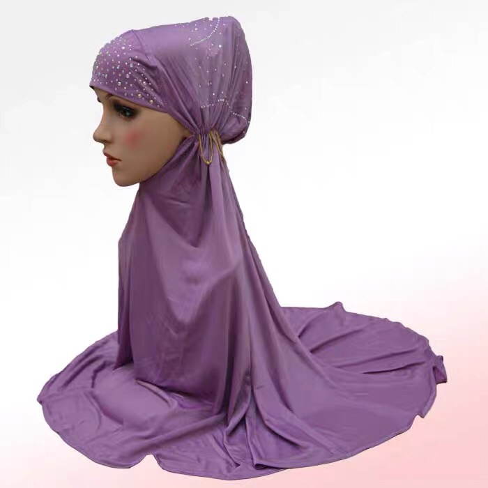 女士时尚潮流百搭新款穆斯林方便长巾头巾