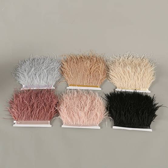 Manufacturers Direct Sales 10-15Cm Ostrich Wool Cloth Bag Cloth Edge Clothing Accessories Stage Wedding Diy Decorative Feathers