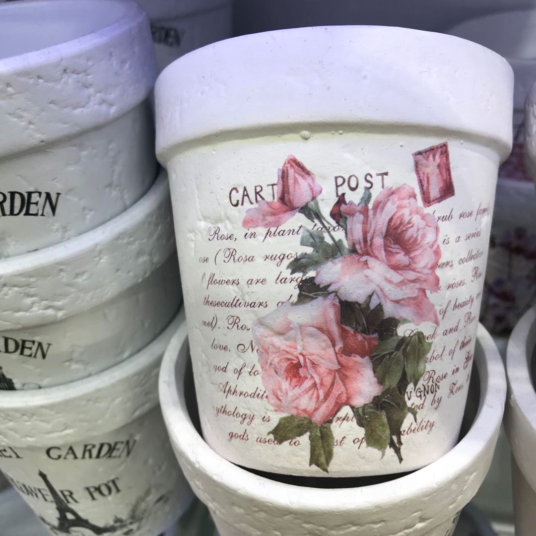 多肉花盆陶瓷多肉植物粗陶复古素烧紫砂家用创意大小简约