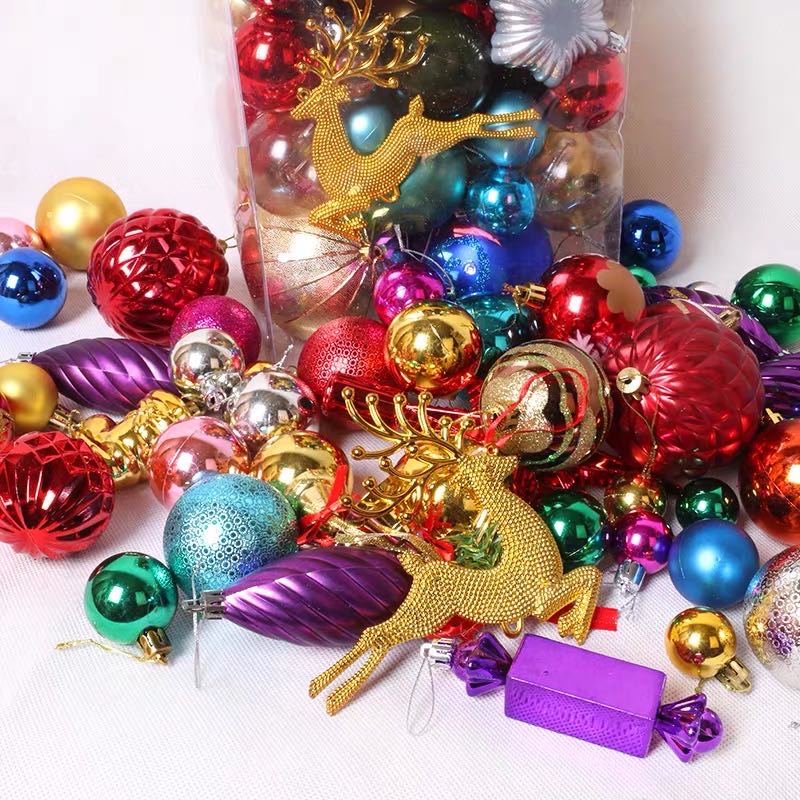 Christmas balls, Christmas tree decorations, large bright balls, electroplated balls, colored balls, hanging balls, ceiling decorations for shopping malls and bars details Picture
