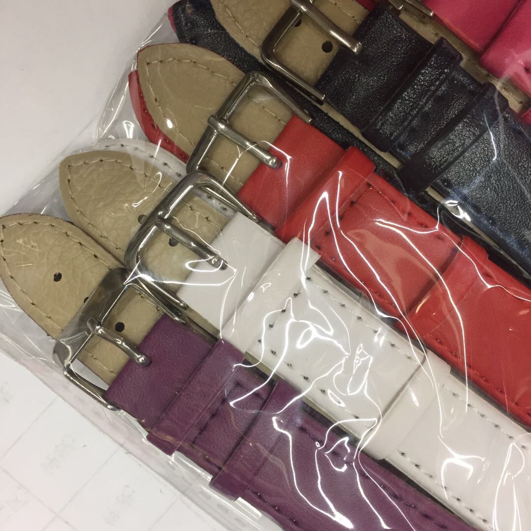 High-end genuine leather watches made of calfskin for both men and women, with widths of 8, 10, 13, 14, 16 and 20MM (millimeters), available in a variety of colors. Factory direct sales Specification image