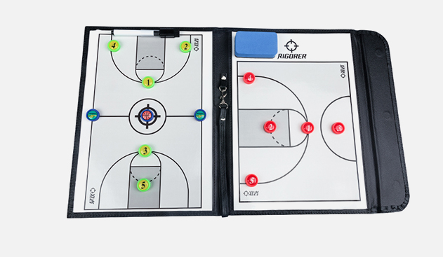 篮球战术板磁铁pu材质可折叠公文包式运动训练教练战术指挥板产品图