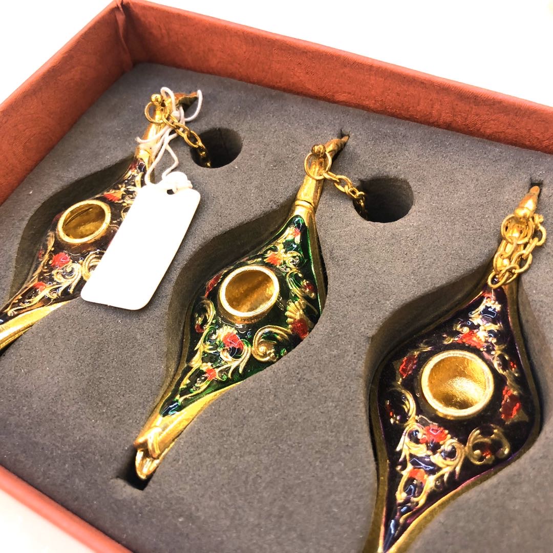 神灯六件套合金首饰盒婚庆礼品摆件工艺品镶嵌水晶摆件细节图