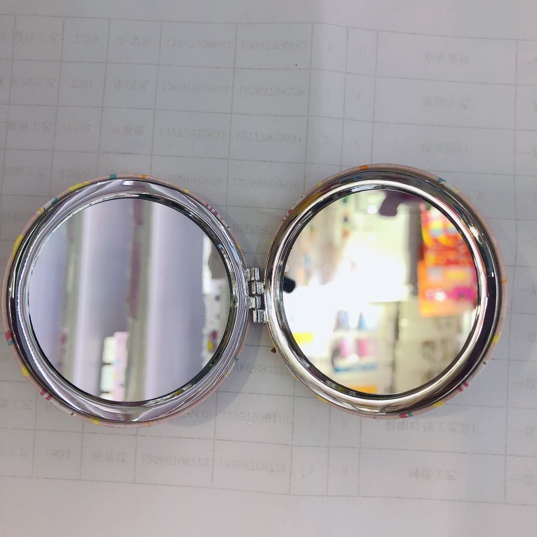 动物图案小镜子女随身ins风简约便携超薄圆形随身镜 迷你小号化妆镜批发细节图