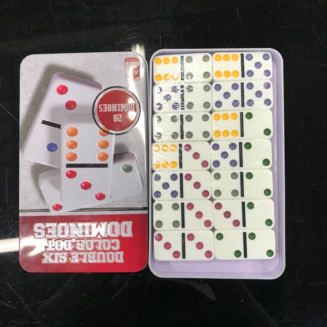 铁盒白彩 5010多米诺/DOMINO/28张骨牌/积木双产品图