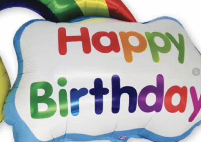 Large rainbow smiling face, happy birthday, birthday party decoration, popular first birthday, classroom print decoration, toys, aluminum foil, aluminum film, balloon wholesale 1 Specification image
