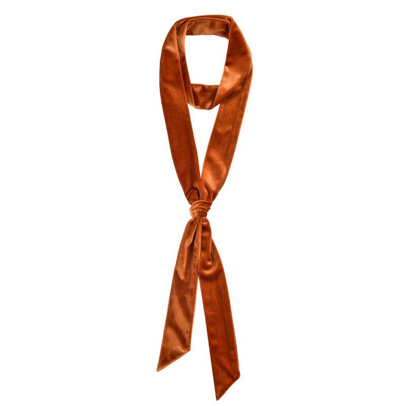 Ladies Fashion Trend Casual Velvet Thin Narrow Belt Scarf