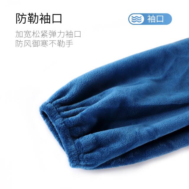 Happiness Baby Overalls Children's Autumn And Winter Baby Bibs Waterproof Children's Apron Painting Clothes Crystal Velvet Reverse Dressing Specification drawing