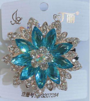 Factory direct selling boutique flannelette ring rhinestone headgear fashion joy-tie-hair accessories Korean version of adult horsetose rubber band crystal head rope hair flower hot style head tie thumbnail