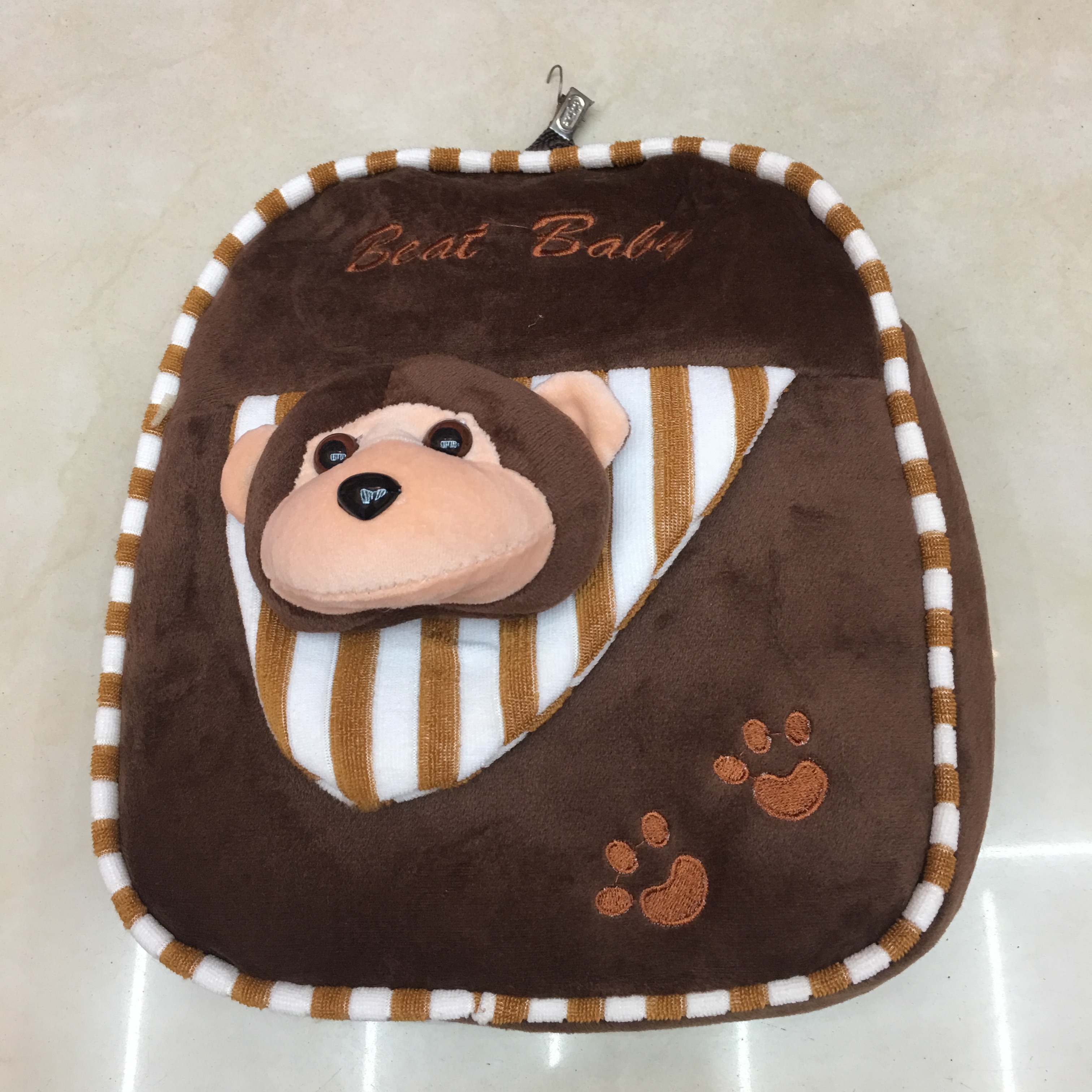 新款韩版猴子卡通可爱小包ins超火迷你小背包绒布双肩包