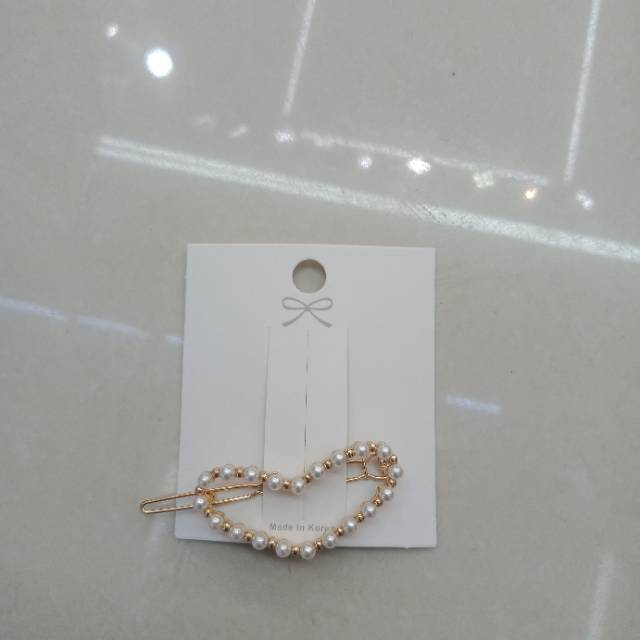The pearl ribbon hair clip lightly ripens the air hair card thumbnail
