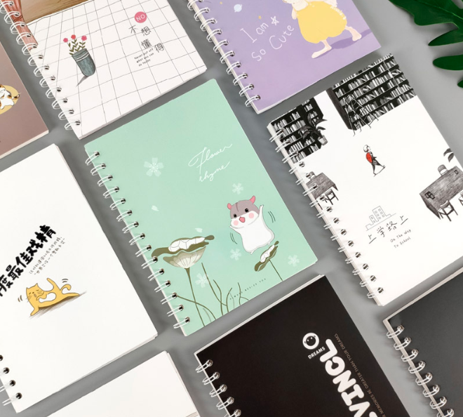 加厚A5线圈本记事本子韩国小清新简约练习本日记本学生笔记本子细节图