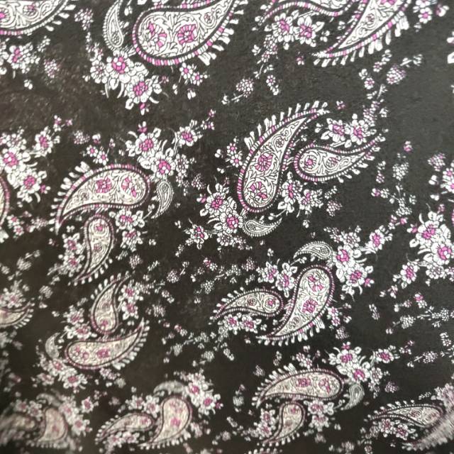 印花缎面民族风饰品头饰面料细节图