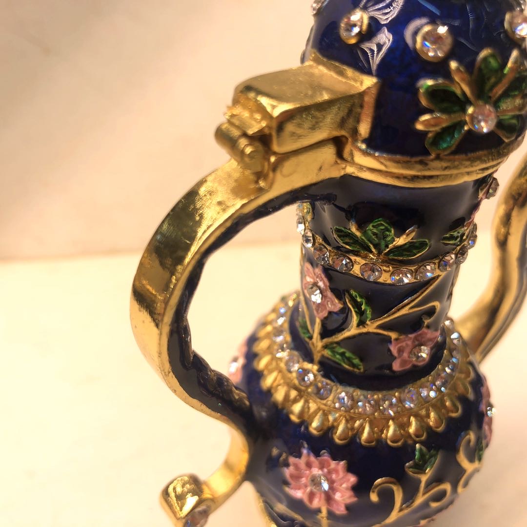 酒壶合金首饰盒婚庆礼品摆件工艺品镶嵌水晶摆件细节图