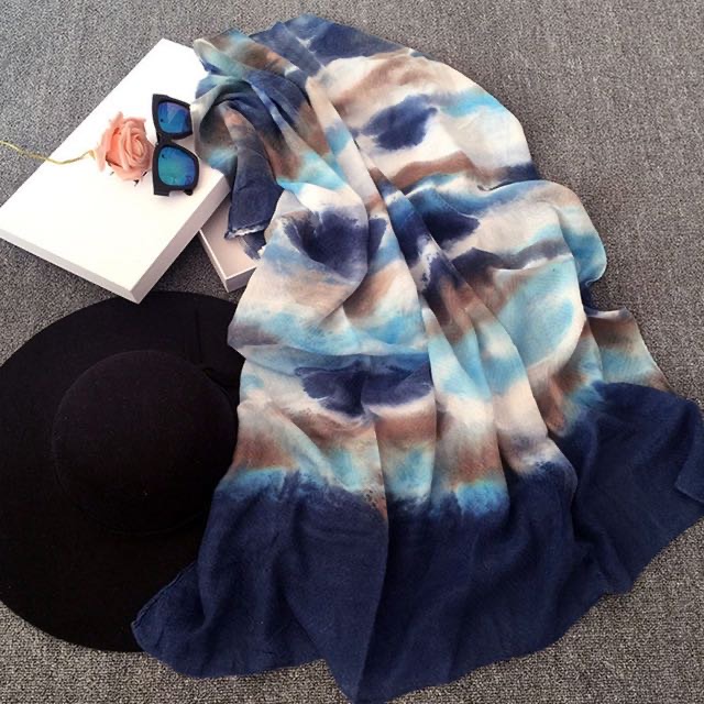 Casual Fashion Generous Long Scarf Rendering Shawl Multi-Color Optional Specification drawing