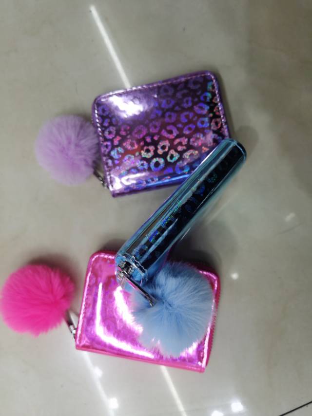 亮皮多彩女士零钱卡包产品图