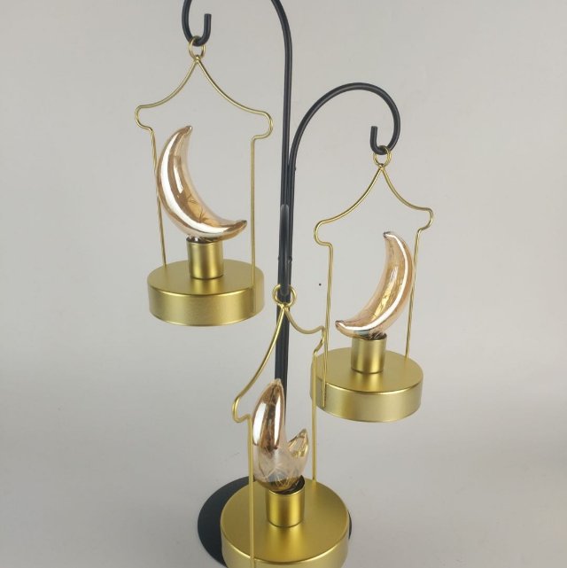 Three moon night light iron art home metal ornaments Joy home home decoration crafts thumbnail