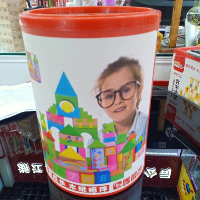 儿童木质积木100例数字积木细节图