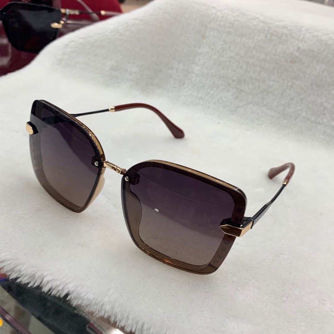 Pinkish-purple gradient lens polarized fashionable sunglasses, Korean version trendy sunglasses Specification image