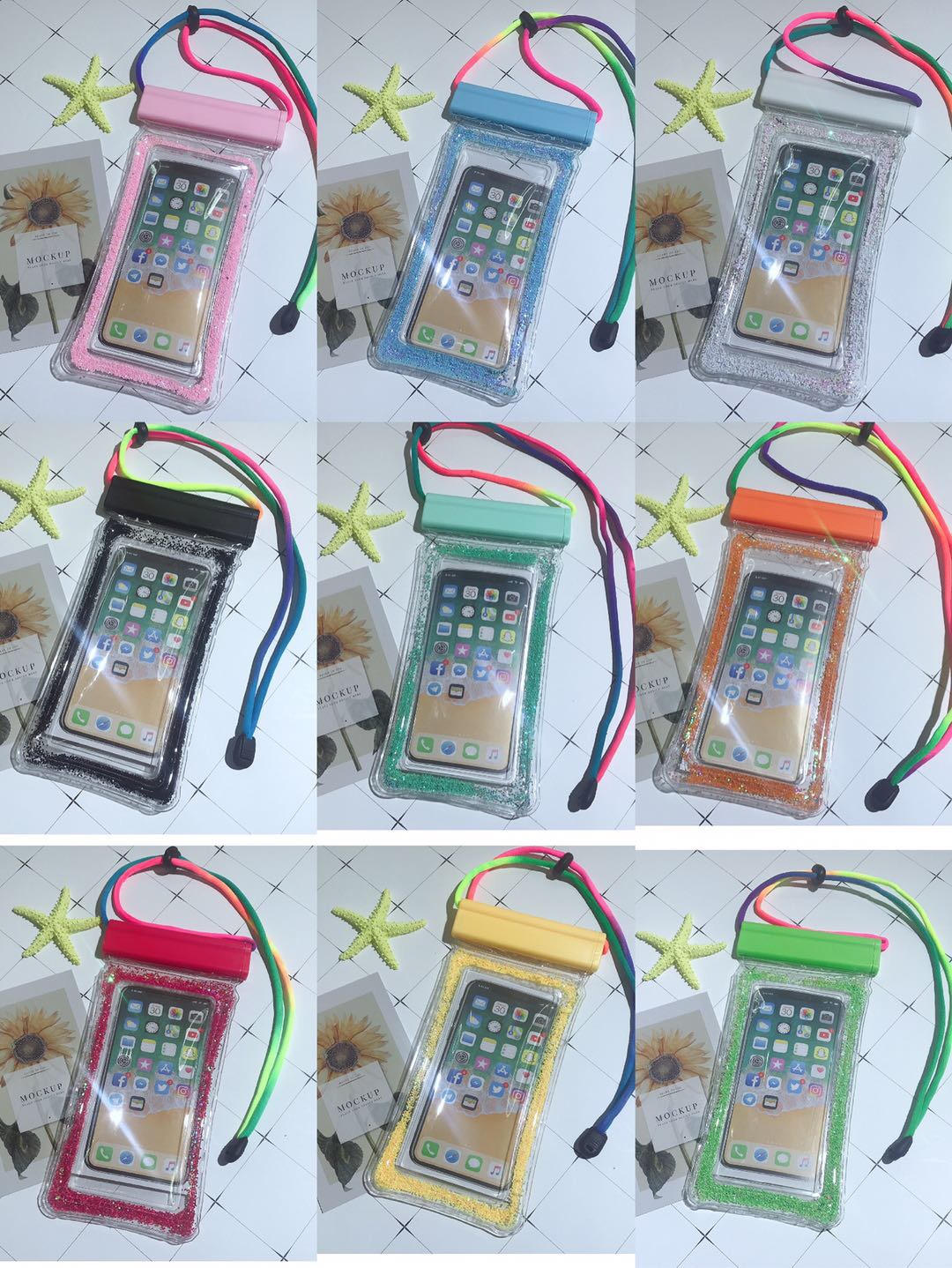 360 Degrees Barrier-Free Transparent Large Mobile Phone Waterproof Bag Hot Spring Natatorium New Quicksand Network Red Model