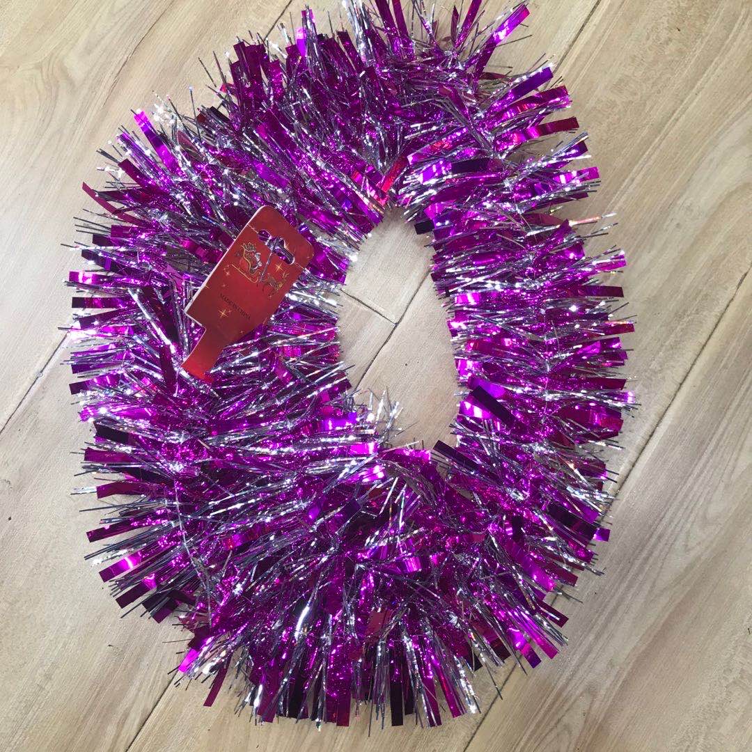 工厂直销拉花彩条花篮吊花PET双色可混装来样定做