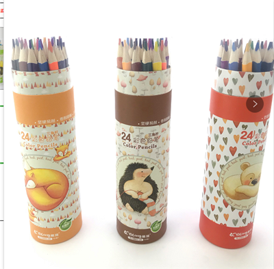 Children's drawing pen bucket, 24-color colored lead, smooth writing, medium lead core details Picture