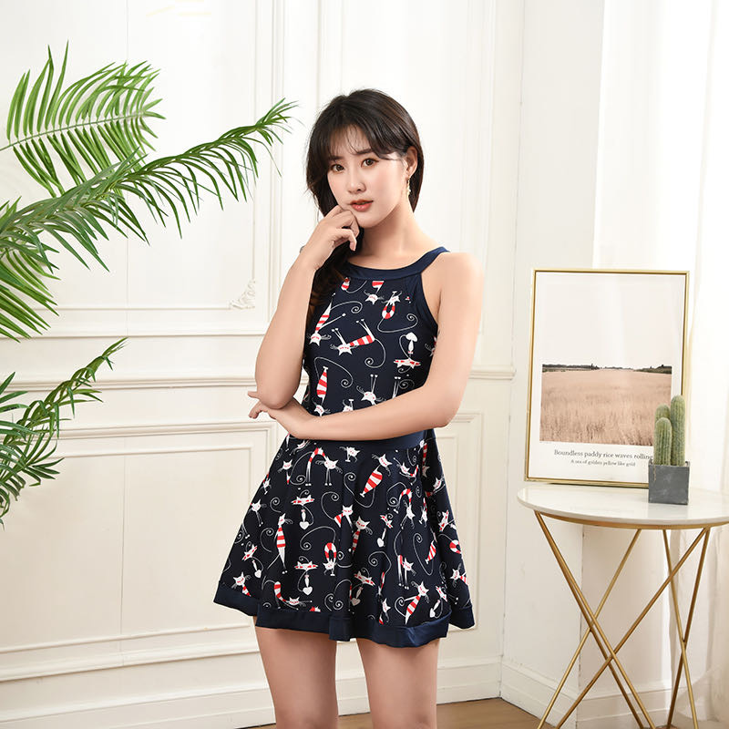 涤纶面料时尚款猫咪连体泳衣