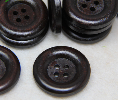 Clothing Button Big Round Edge Button Four Eyes Button Wooden Button Coat Button details Picture