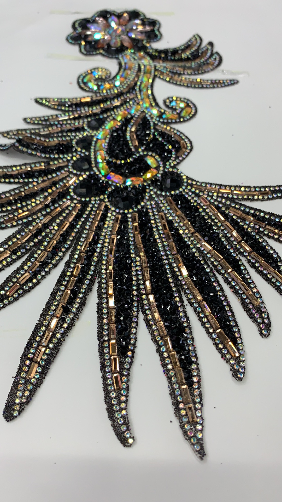 Corsage appliquet design series, mesh adhesive, hot melt adhesive, rhinestone adhesive, mesh back adhesive details Picture