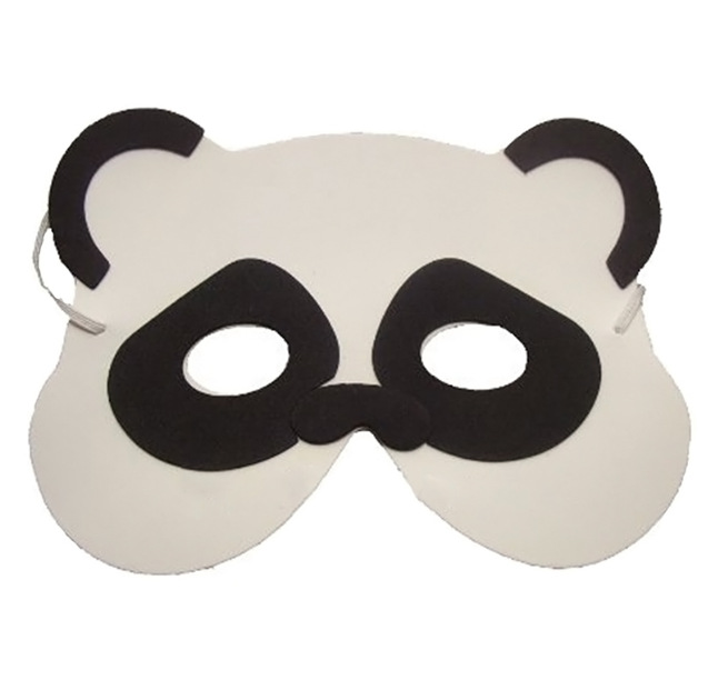 创意工艺品面具儿童eva面具熊猫面具一套图