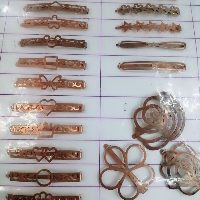 Heart pattern electroplating series hair clip DIY one word clip headpiece accessories thumbnail