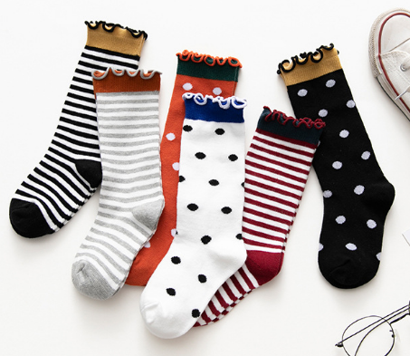 儿童袜子秋冬新款2020中长袜宝宝婴儿袜子韩版儿童简约中筒条纹袜