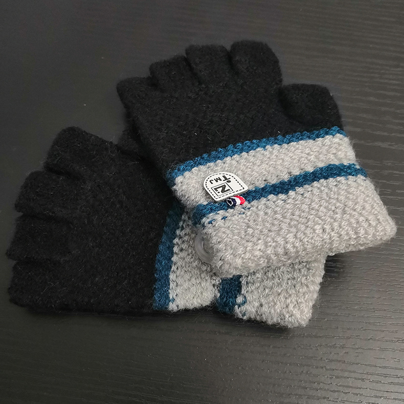 新款批发针织毛线半指户外保暖魔术手套111