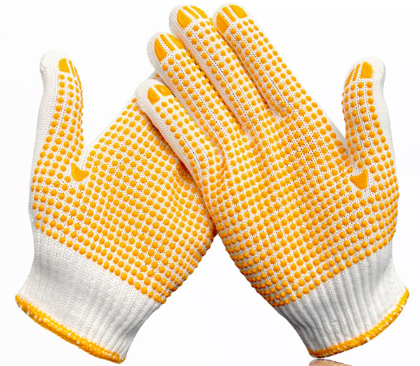 Thickened labor protection anti-slip point plastic point glue thickened wear-resistant point bead gloves